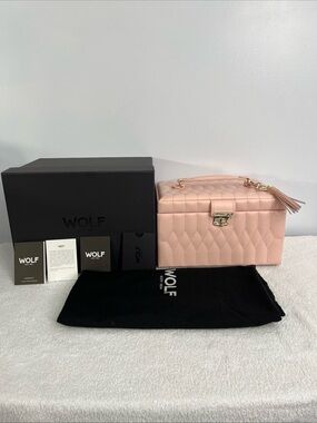 Wolf Caroline Jewlery Case 329715 Rose Quartz New Open Box